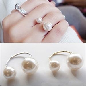 Pearl adjustable Ring